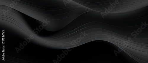 A captivating abstract backdrop with black and anthracite gray gradients, textured waves, ideal for web design, backdrop, wallpaper, and illustration purposes, Ai Generated.