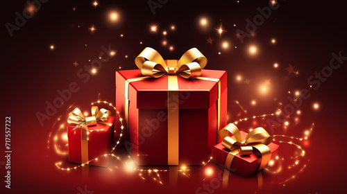 Gift box background. Gifts with copy space. For Christmas gifts, holidays or birthdays © Derby