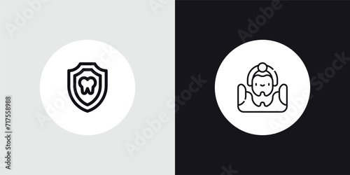 outline icons set from dentist concept. editable vector included prophylaxis, dental plaque icons. thin line icons
