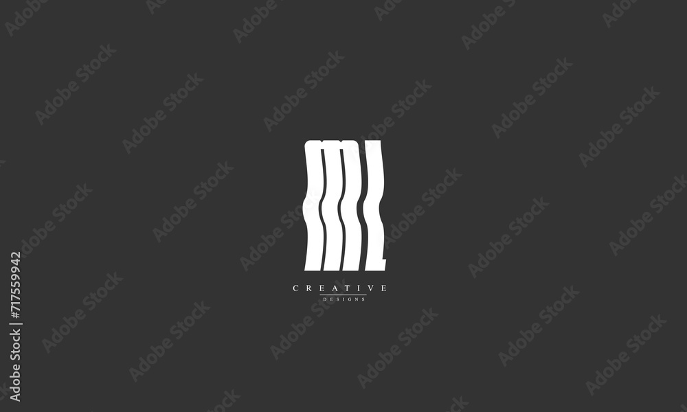 Alphabet letters Initials Monogram logo ML LM M L Alphabet letters Initials Monogram logo ML LM M L