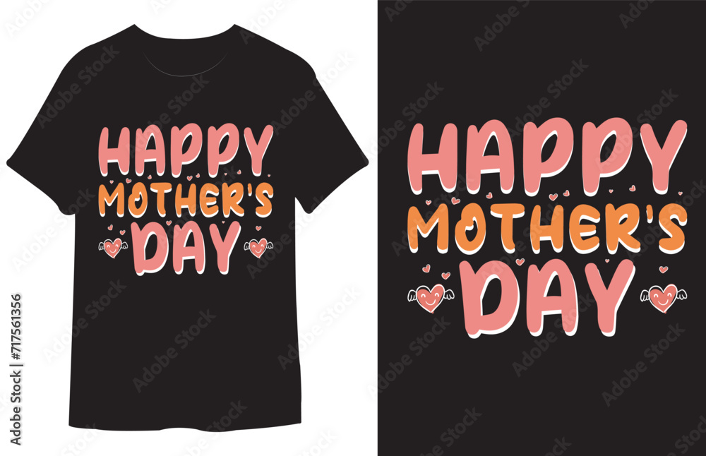 Obraz premium Mothers day t-shirt, mothers Day t-shirt vector, Happy mothers Day t-shirt, Mother's Day element vector, lettering Mom t-shirt