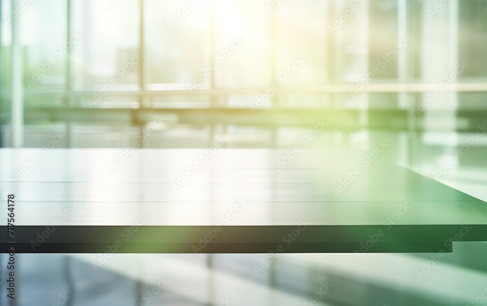 Fototapeta premium A room photographed with a blur effect with shades of green. generative AI
