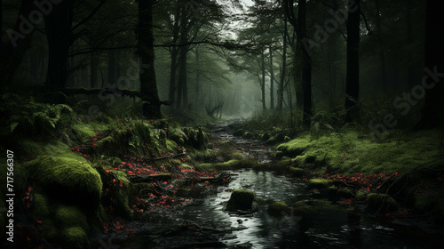 morning in the forest high definition(hd) photographic creative image