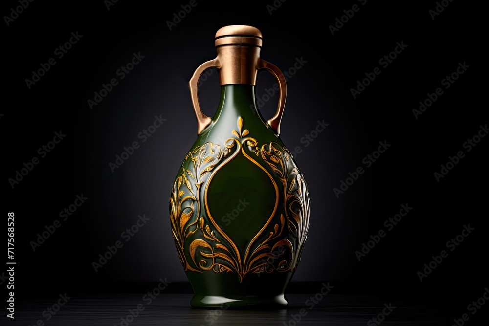 Olive oil a bottle Mockup, Generative AI Olive oil a bottle Mockup, Generative AI