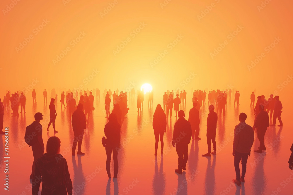 People living in a metaverse, 3d design of people with VR futuristic background minimalistic People living in a metaverse, 3d design of people with VR futuristic background minimalistic
