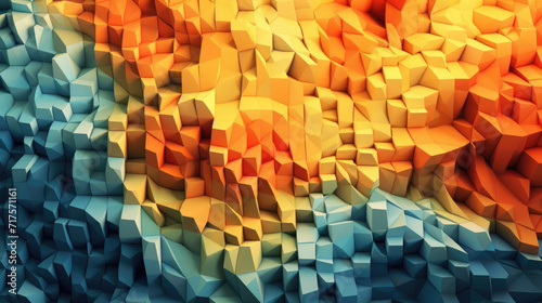 3D mosaic graphic low-poly template background