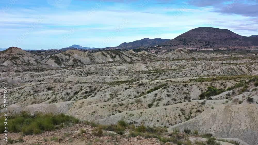The Badlands in Campules in the Murcia region in Spain The Badlands in Campules in the Murcia region in Spain