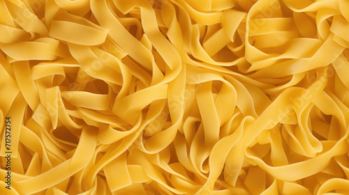 Fettuccine pasta seamless pattern, closeup food repeated background