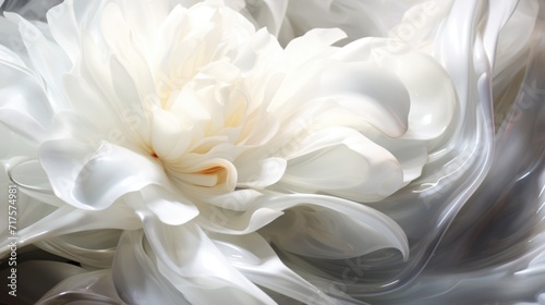 Close-up of a white, delicate flower with an abstract artistic twist