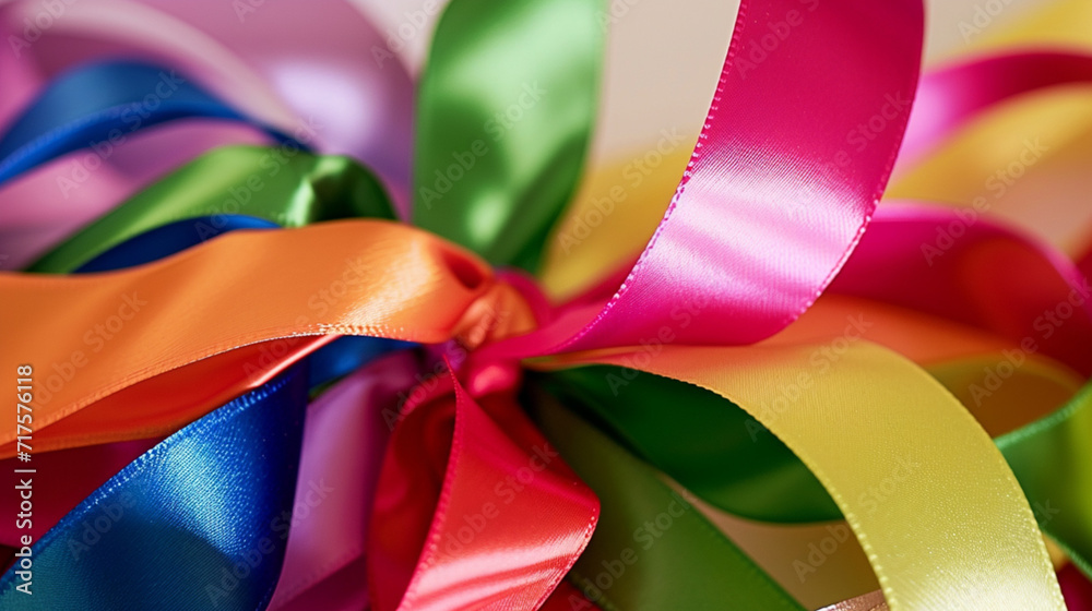 A Picture Of A Beautifully Colored Ribbon. Celebration background. A Picture Of A Beautifully Colored Ribbon. Celebration background.
