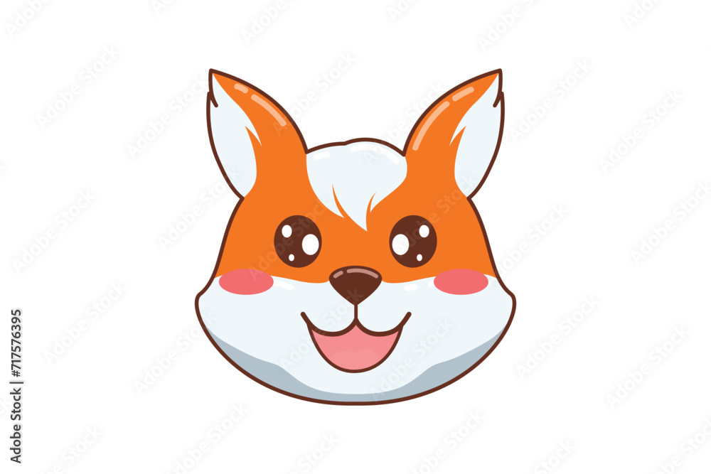 Obraz premium Cute Shiba Inu Expression Sticker