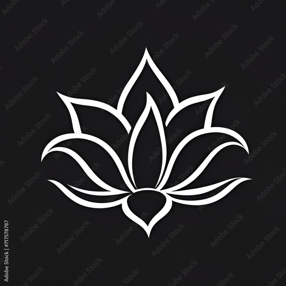Lines of the lotus flower as a logo design.