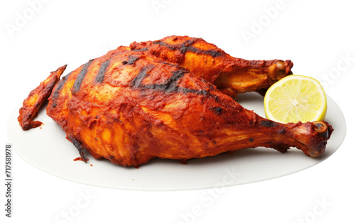 Grilled Tandoori Chicken Delight isolated on transparent Background