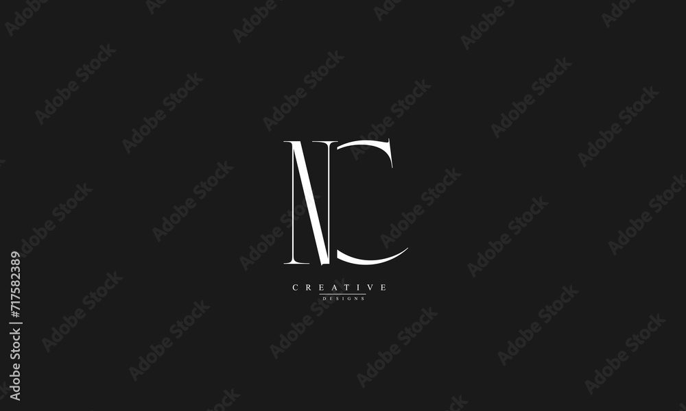 Alphabet letters Initials Monogram logo NC CN N C Alphabet letters Initials Monogram logo NC CN N C