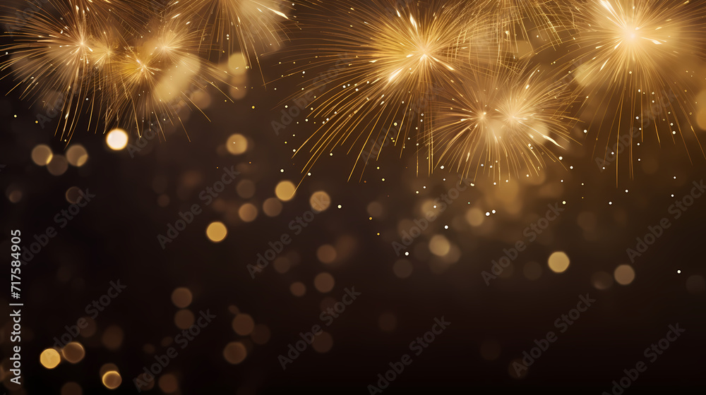 Happy New Year, burning fireworks with bokeh light background Happy New Year, burning fireworks with bokeh light background