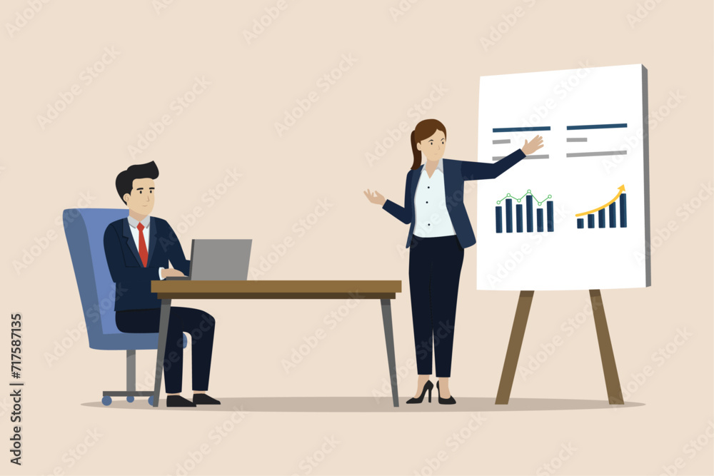 Fototapeta premium Business meetings, discussions for business development, business agreements or agreements, discussion meetings for company success.