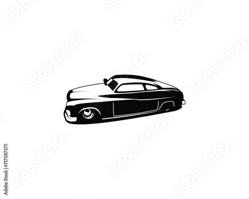 1949 mercury caupe vector design shown from the side. best for logo, badge, emblem, icon, sticker design