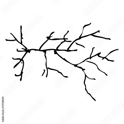 crack, simple vector hand draw sketch doodle, isolated on white