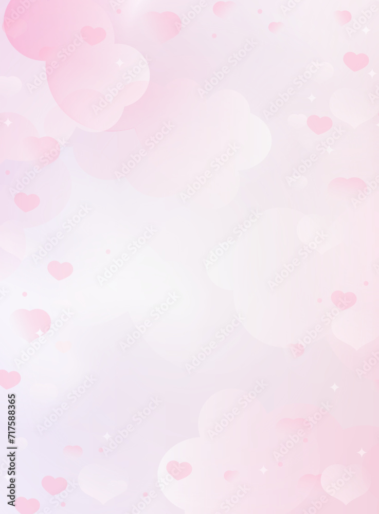 ハートの背景　バレンタイン　フレーム　ピンク
