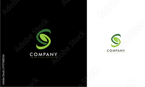S with leaf initial logo concept monogram,logo template designed to make your logo process easy and approachable. All colors and text can be modified