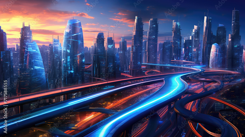 Fototapeta premium Racing video game gameplay