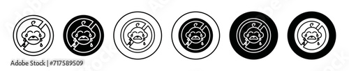 anti colic vector icon mark set symbol for web application
