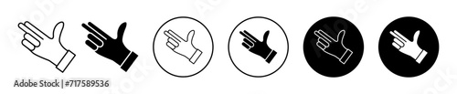 Bang bang gesture vector icon mark set symbol for web application