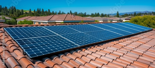 Solar panels on Californian rooftops are becoming more common. photo