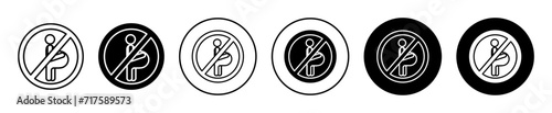 forbidden pregnant vector icon mark set symbol for web application