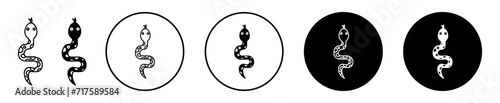 snake vector icon mark set symbol for web application