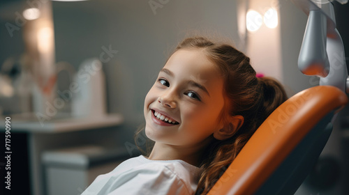 A kid sitting in a dental chair at the dentist