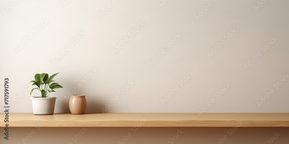 Versatile Wooden Tabletop Mockup: Showcase Merchandise with this Isolated Shelf Table Template