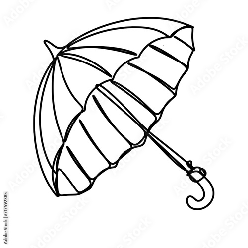 Umbrella one line drawing