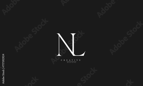Alphabet letters Initials Monogram logo NL LN N L
