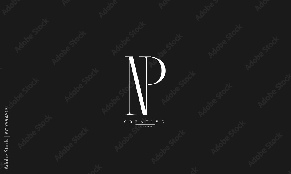 Alphabet letters Initials Monogram logo NP PN N P Alphabet letters Initials Monogram logo NP PN N P