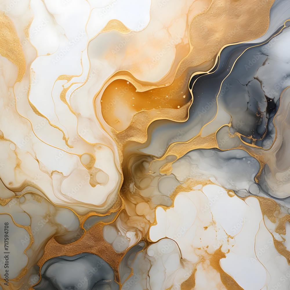 Abstract waves gold black gray curved lines. Liquid art background Abstract waves gold black gray curved lines. Liquid art background