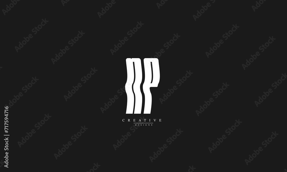 Alphabet letters Initials Monogram logo NP PN N P Alphabet letters Initials Monogram logo NP PN N P
