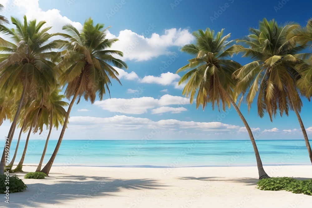 trees on the beach