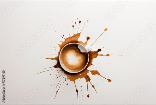 Fotomurale coffee stain on a white background