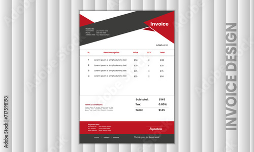 Unique and attractive invoice design for business