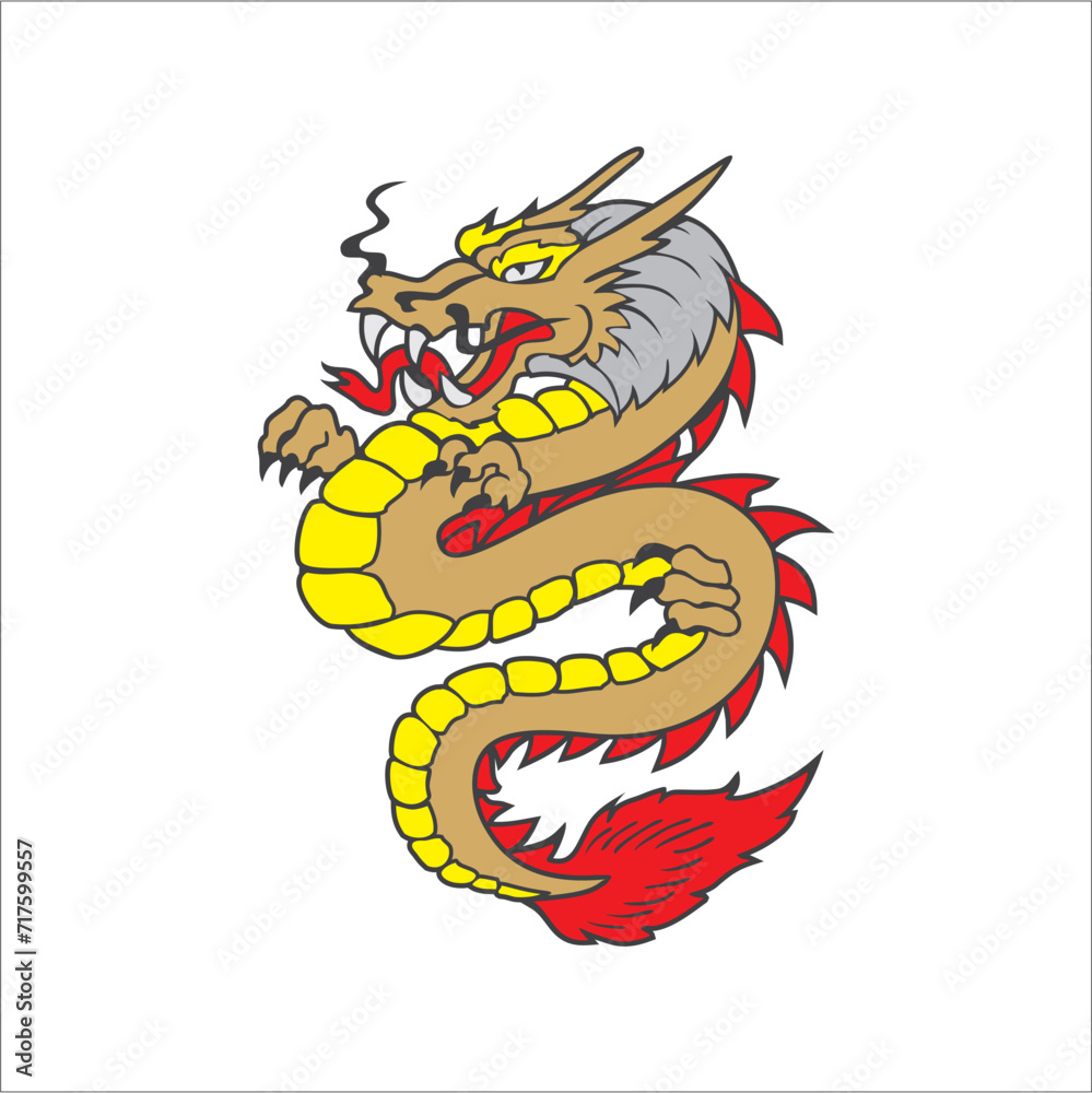 Dragon vector can be used as graphic design 