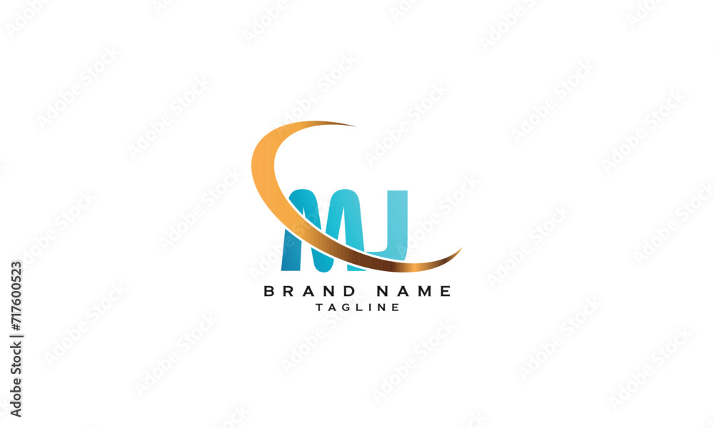 MJ, JM, Abstract initial monogram letter alphabet logo design MJ, JM, Abstract initial monogram letter alphabet logo design
