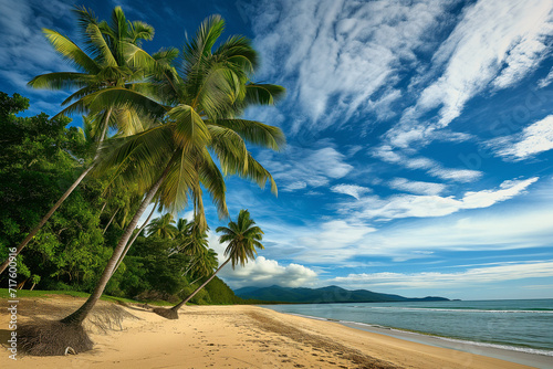 palm trees on the beach in australia