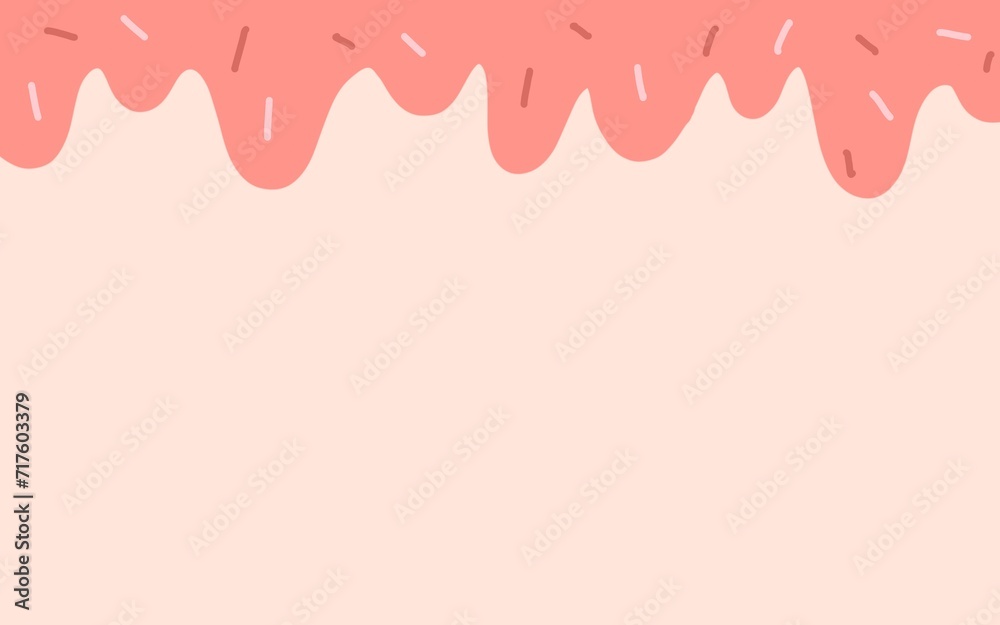 Fototapeta premium Background with donut glaze. pastel colorful. Pattern design for banner, poster, card, postcard, cover, brochure. Vector illustration 