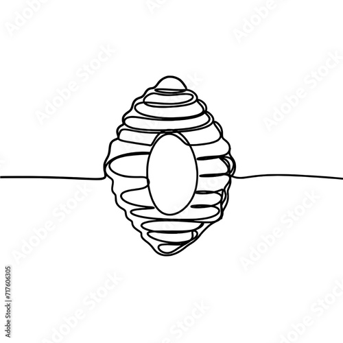 Beehive one line drawing 