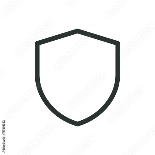 Medieval shield isolated icon, knight shield vector symbol with editable stroke