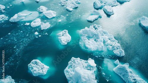Iceberg in the sea. Climate concept. 