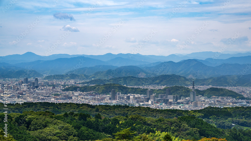 静岡 日本平夢テラスから静岡市街地を望む