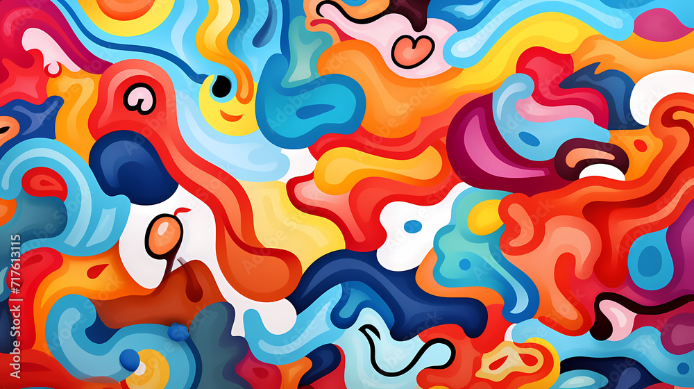 Cute graffiti art abstract background poster web page PPT, art background Cute graffiti art abstract background poster web page PPT, art background