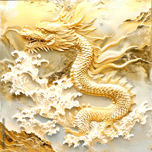 chinese gold dragon, Chinese new year, 4000pixel,300DPI, illustrations Planner elements for Commercial use